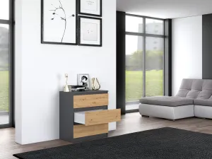 TP Living Komoda MALWA M3 dub artisan / antracit