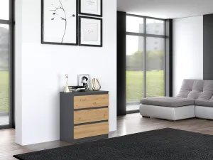 TP Living Komoda MALWA M3 dub artisan / antracit