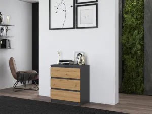 TP Living Komoda MALWA M3 dub artisan / antracit