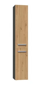 TP Living Kúpeľňová skrinka s košom na bielizeň NEL IV antracit/dub artisan