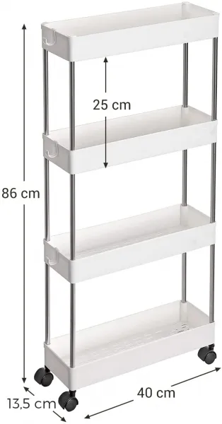 SONGMICS Mobilný vozík Talula biely