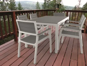 Záhradný stôl Keter Harmony White Light Grey