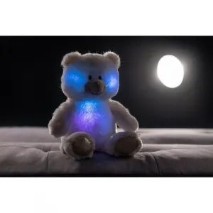 Teddies Rojko plyšový medveď 40 cm, biela, so svetlom a zvukem