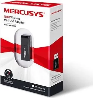 MERCUSYS MW300UM WiFi4 USB adapter (N300,2,4GHz,USB2.0)