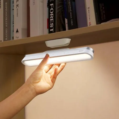 Baseus Home i-wok Series Magnetic Stepless Dimming Charging Desk Lamp Pro biela (DGXC-02)