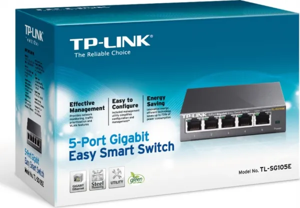 TP-Link Easy Smart switch TL-SG105E (5xGbE, fanless)