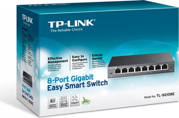 TP-Link Easy Smart switch TL-SG108E (8xGbE, fanless)