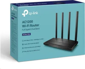 TP-Link Archer C6U OneMesh/EasyMesh WiFi5 router (AC1200, 2,4GHz/5GHz, 4xGbELAN, 1xGbEWAN, 1xUSB2.0)