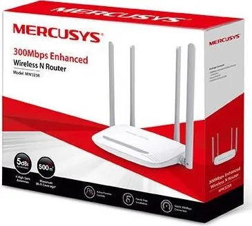 MERCUSYS MW325R WiFi4 router (N300, 2,4GHz, 3x100Mb/s LAN, 1xMb/s WAN)