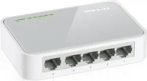Mini Desktop Switch 5-port 10/100M TP-LINK TL-SF1005D, 5x 10/100M RJ45 ports, Plastic case