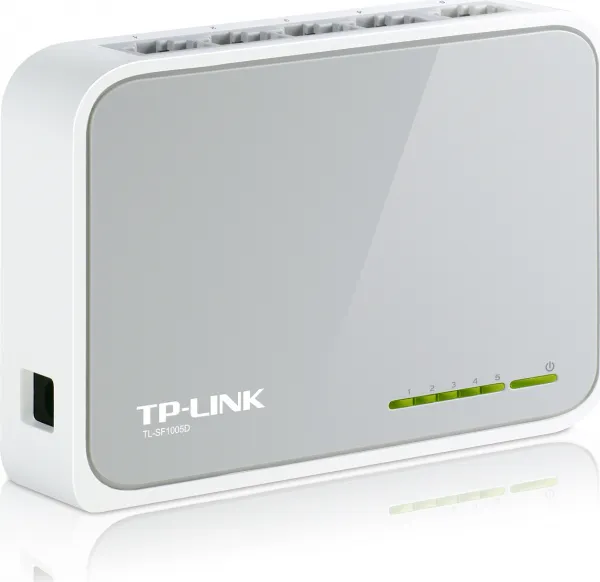 Mini Desktop Switch 5-port 10/100M TP-LINK TL-SF1005D, 5x 10/100M RJ45 ports, Plastic case