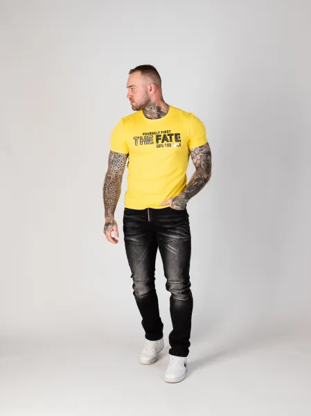 Pánske tričko CIPO & BAXX CT735 YELLOW Farba: Žltá, Konfekčná veľkosť: XL