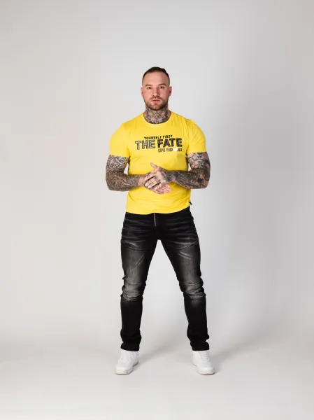 Pánske tričko CIPO & BAXX CT735 YELLOW Farba: Žltá, Konfekčná veľkosť: XL