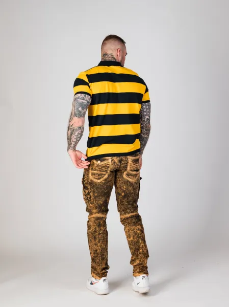 Pánske tričko CIPO & BAXX CT741 NAVYBLUE-YELLOW Farba: Žltá, Konfekčná veľkosť: M