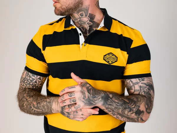 Pánske tričko CIPO & BAXX CT741 NAVYBLUE-YELLOW Farba: Žltá, Konfekčná veľkosť: M