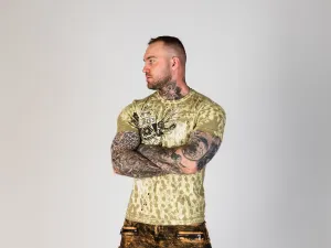 Pánske tričko CIPO & BAXX CT782 BEIGE Farba: Béžová, Konfekčná veľkosť: XL