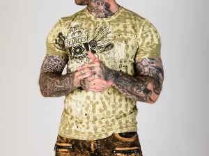 Pánske tričko CIPO & BAXX CT782 BEIGE Farba: Béžová, Konfekčná veľkosť: XL