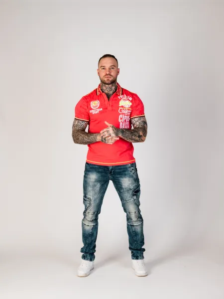 Pánske tričko CIPO & BAXX CT738 PINK Farba: Ružová, Konfekčná veľkosť: M