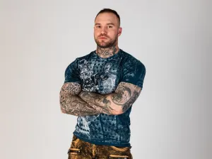 Pánske tričko CIPO & BAXX CT782 SAXEBLUE Farba: Modrá, Konfekčná veľkosť: S