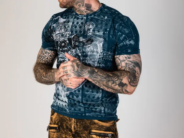 Pánske tričko CIPO & BAXX CT782 SAXEBLUE Farba: Modrá, Konfekčná veľkosť: S