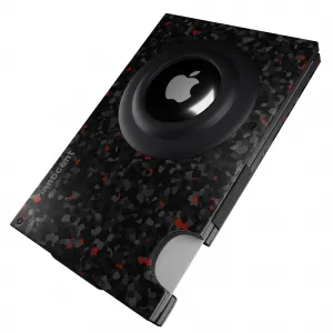 Innocent Smart AirTag Wallet - Forged Carbon Black/Red