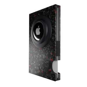 Innocent Smart AirTag Wallet - Forged Carbon Black/Red