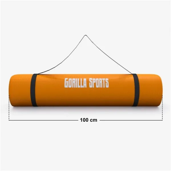 Gorilla Sports Podložka na jogu, 190 x 100 cm, oranžová