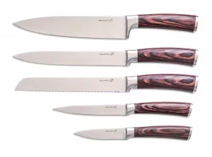 Sada nožov G21 Gourmet Steely 5 ks + nerez blok