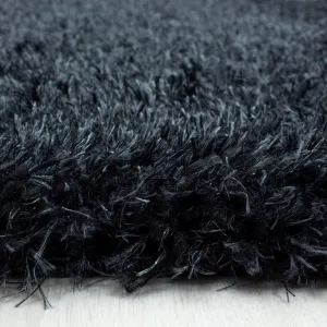 Ayyildiz koberce Kusový koberec Brilliant Shaggy 4200 Black kruh - 200x200 (priemer) kruh cm