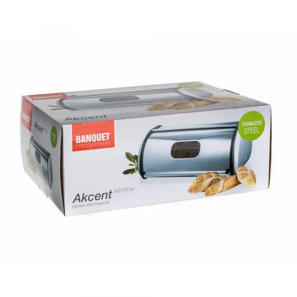 Chlebník Banquet nerezový Akcent W 43,5 cm