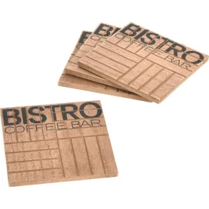 Súprava podtácok Bistro, 4 ks, 11,5 x 10 x 4,5 cm 