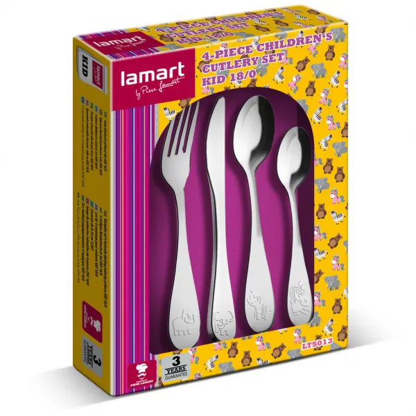 Lamart detské príbory set 4ks Kid