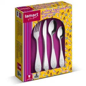 Lamart detské príbory set 4ks Kid