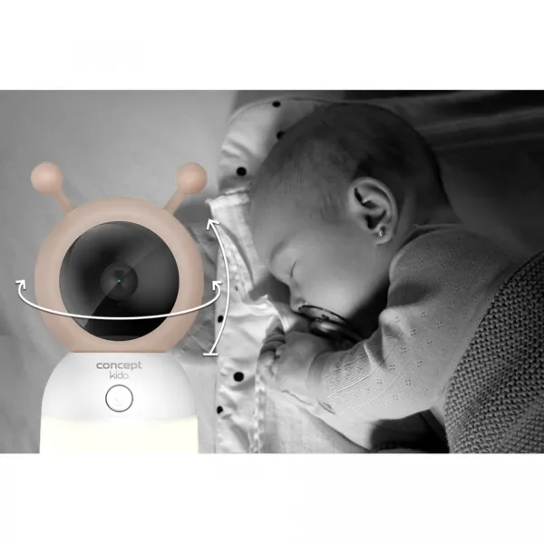 Concept KD0010 detská video pestúnka s LED svetlom KIDO s prepojením do monitoru a mobilná aplikácia