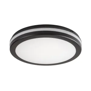 Rabalux 77035 vonkajšie stropné LED svietidlo s CCT prepínačom Indre, čierna