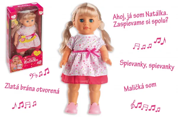 CreativeToys Slovensky Hovoriaca a Chodiaca Bábika Zuzka