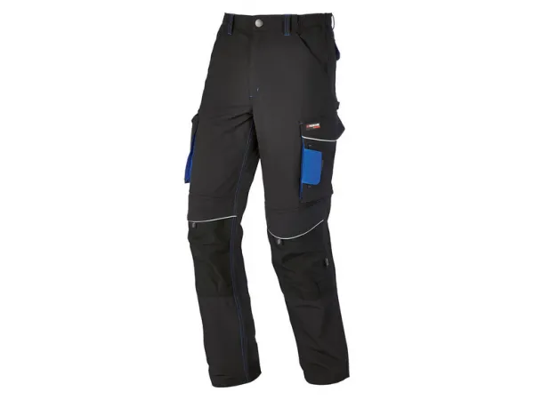 Parkside Performance® Pánske flexibilné montérky (48, čierna/modrá)
