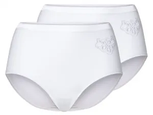 esmara® Dámske nohavičky s čipkou s BIO bavlnou, 2 kusy (M (40/42))