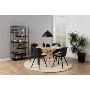 Actona Regál Newcastle 165 cm čierny