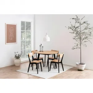 Actona Okrúhly jedálenský stôl Roxy 105 cm hnedý/čierna