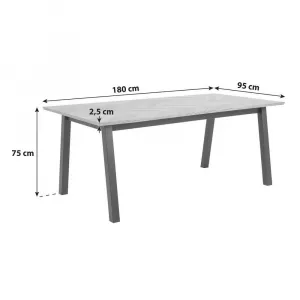 Actona Jedálenský stôl Brighton 180 cm dub/čierny