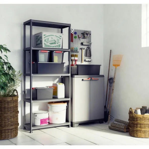 Plastový otvorený regál PLUS 75/5 - 176 x 75 x 32 cm