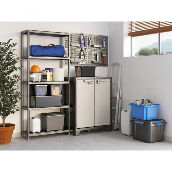Plastový otvorený regál PLUS 80/5 - 187 x 80 x 40 cm