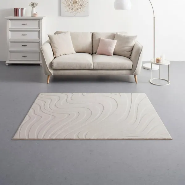 UMELÁ KOŽUŠINA New Wave 1, 80/150cm, béžová