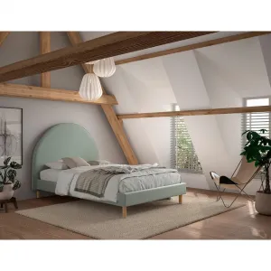 Posteľ pre deti a mládež s roštom 140x200cm,zelená boucle