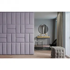 čalúnený panel 2ks, 60x30cm obdĺžnik, bordová