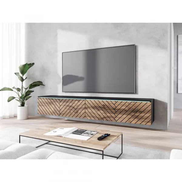 Nízka komoda s LED osvetlením 180cm
