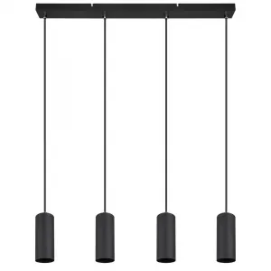 Závesné svietidlo Witmo,V: 120cm, čierna