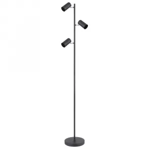 Stojacia lampa Witmo, V: 154cm, čierna