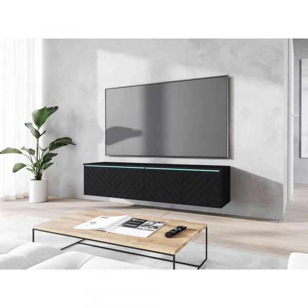 Nízka komoda s LED osvetlením 140cm